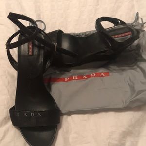 Prada wedge sandal size 9